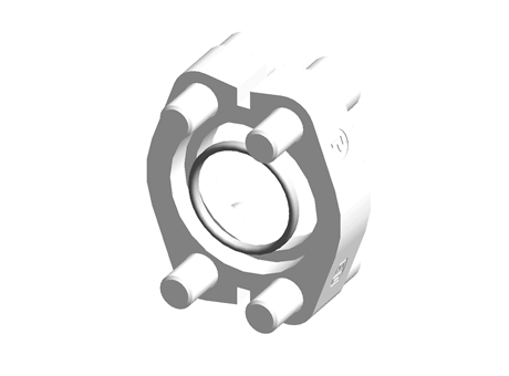Hydraulic flange SAE - ISO 6162-1/-2 - Flange halves flat - DN25 - Complete kit (2 split flanges, metric-screw pack, O-ring)