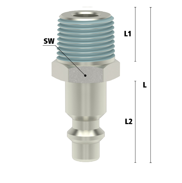 LÜDECKE GmbH - Free CAD models - Series ESAI DN 5.5 - Plugs with ...