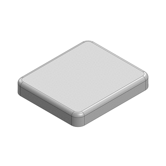 20.6 x 17.8 x 3mm One-piece RF Shield/EMI Shield (Nickel-Silver)