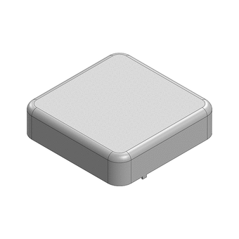 25.7 x 25.7 x 6.5mm One-piece RF Shield/EMI Shield (Nickel-Silver)
