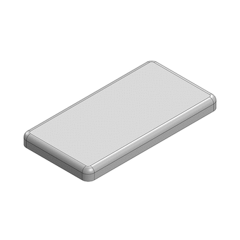 32.1 x 16.6 x 2.5mm One-piece RF Shield/EMI Shield (Nickel-Silver)