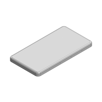 41.3 x 21.9 x 2.4mm Two-piece RF Shield/EMI Shield COVER (Nickel-Silver)