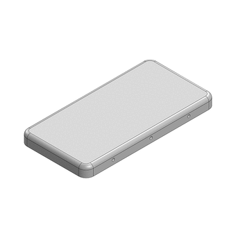 51.7 x 26.3 x 4mm Two-piece RF Shield/EMI Shield COVER (Nickel-Silver)