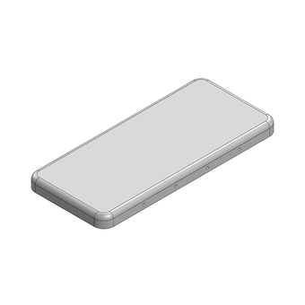 55 x 24.5 x 3.5mm Two-piece RF Shield/EMI Shield COVER (Nickel-Silver)
