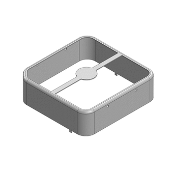 38.4 x 37.6 x 11mm Two-piece RF Shield/EMI Shield FRAME (CRS)