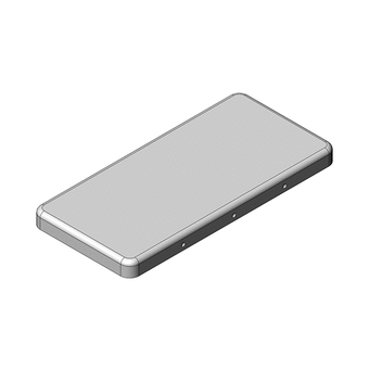 41.1 x 19.5 x 2.8mm Two-piece RF Shield/EMI Shield COVER (CRS)