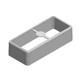 54.4 x 23.9 x 13.5mm Two-piece RF Shield/EMI Shield FRAME (CRS)