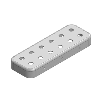 35.6 x 12.6 x 4mm Two-piece RF Shield/EMI Shield COVER Perforated (Nickel-Silver)