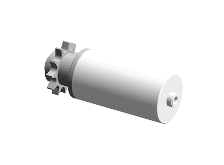 Drive steel roller with single sprocket