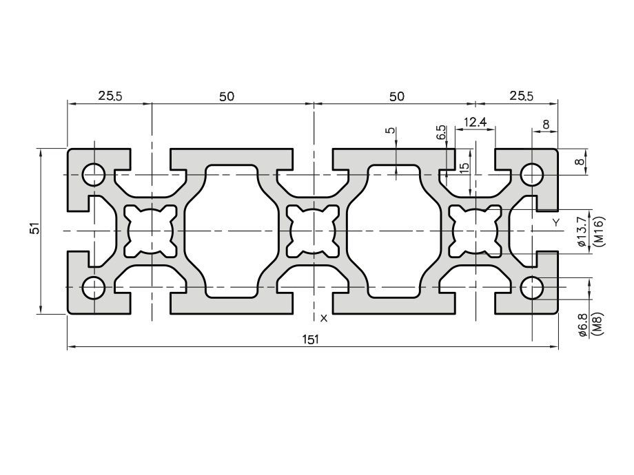 Dimensioned drawing