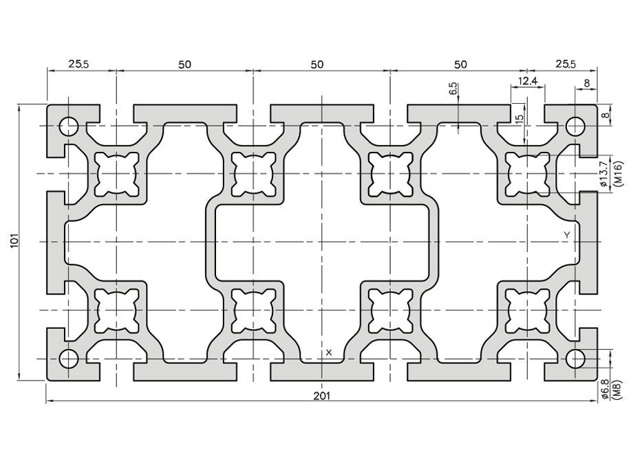 Dimensioned drawing