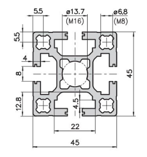 Dimensioned drawing