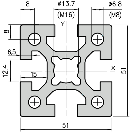 Dimensioned drawing