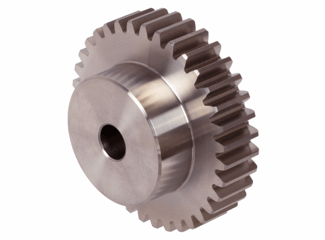 A1-280 ROUE DENTÉE DROITE EN INOX MODULE 1,0 - LARGEUR DENTURE 10MM
