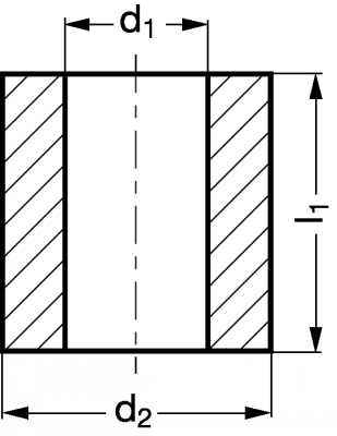 Ébauche creuse autolubrifiante cylindrique - Plan