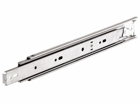 B3-13 GLISSIÈRE EXTRA-FINE - COURSE + 100% - AVEC DÉCONNEXION FRONTALE ET VERROUILLAGE CHARGE MAXI PAR PAIRE : 30 À 55 KG