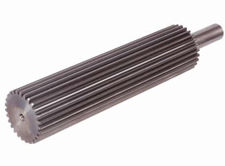 A1-AD-20 ARBRE DENTÉ EN ACIER AVEC ÉPAULEMENT MODULE 2,0