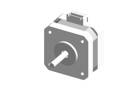 MOONS' - Free CAD models - Nema MS17HD Standard Hybrid Stepper Motors ...