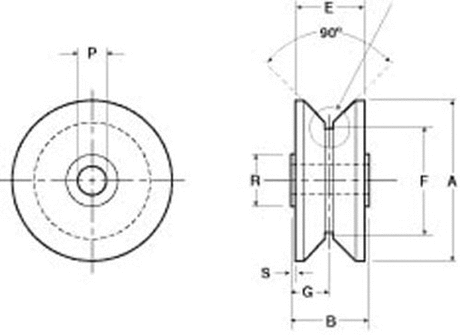V-Groove Cam Follower, HPVA-76-1