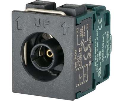 Lampholder BA9S Ø22, direct supply, N.O. contact