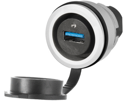 USB socket Ø30 3.0 female-female