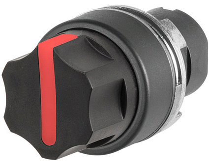 Illuminated knob selector switches Ø22, 2-position, Cam A, spring return from RH