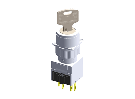 NHD industrial CO. LTD. - Free CAD models - 16mm Circular Key Selector ...