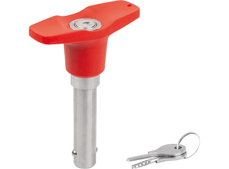 norelem - Free CAD models - BALL LOCK PIN LOCKABLE WITH T-GRIP, D1=10 ...