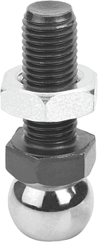 Clamping balls with cup for workpiece stabiliser, Form C