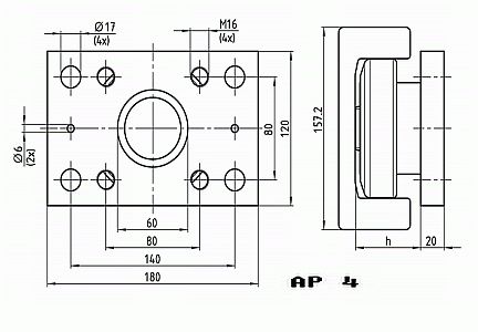 Dimensional drawing APR4