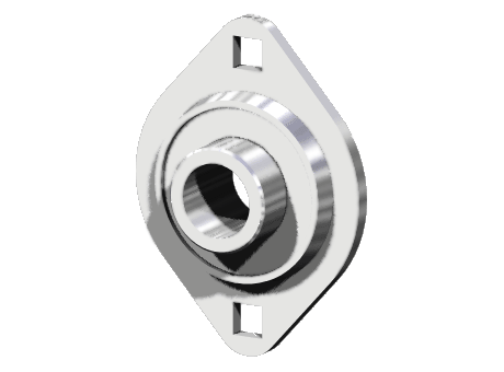 NSK - Free CAD models - Self-Lube pressed steel oval flange unit insert ...