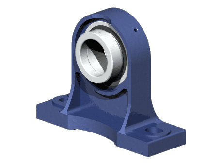 ESPH200T20, Mancal de ferro fundido cinzento, alta temperatura