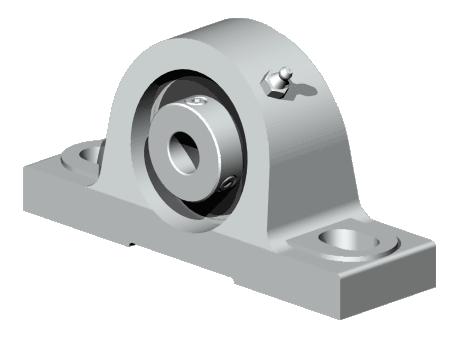 SUCP200FG1, Soporte zócalo Sentinel en acero inoxidable con lubricante sólido LUBSOLID®