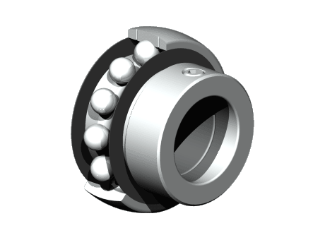 ES200T04, Rolamento abaulado com excêntrico de bloqueio, cotas en pulgadas, baja temperatura