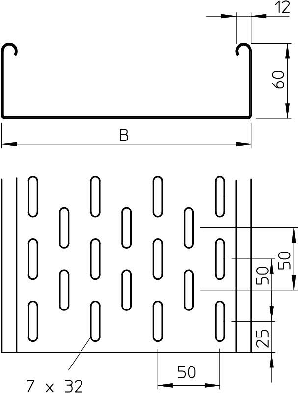 OBO Bettermann - Free CAD models - Cable tray MKS 60 FS - TraceParts