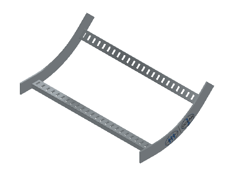 Flatbar Vertical Bend Inside - 2FBHG-24L12-VI45-MS