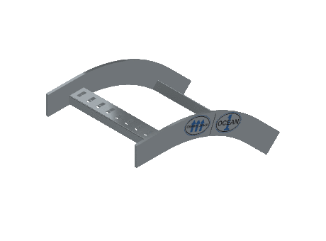 Flatbar Vertical Bend Outside - 2FBHG-09L12-VO45-MS