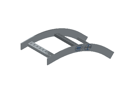 Flatbar Vertical Bend Outside - 2FBHG-09L24-VO45-MS