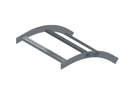 Flatbar Vertical Bend Outside - 2FBHG-18L24-VO45-MS