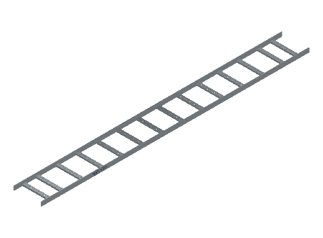Flatbar Ladder Tray Straight - 2FBHG-12-09-10-MS