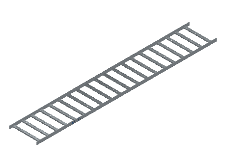 Flatbar Ladder Tray Straight - 2FBHG-18-06-10-MS