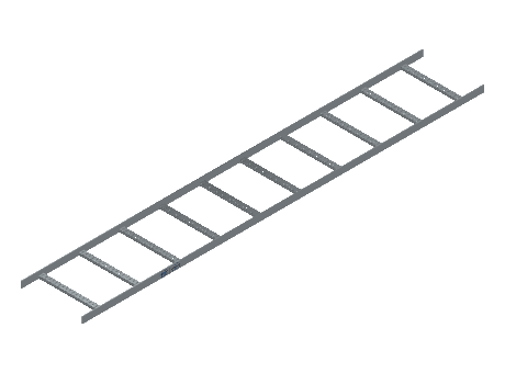 Flatbar Ladder Tray Straight - 2FBHG-18-12-10-MS