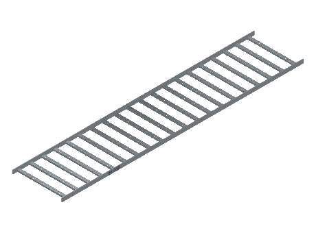 Flatbar Ladder Tray Straight - 2FBHG-24-06-10-MS