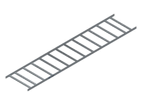 Flatbar Ladder Tray Straight - 2FBHG-24-09-10-MS