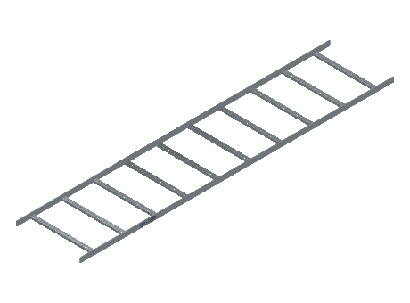Flatbar Ladder Tray Straight - 2FBHG-24-12-10-MS