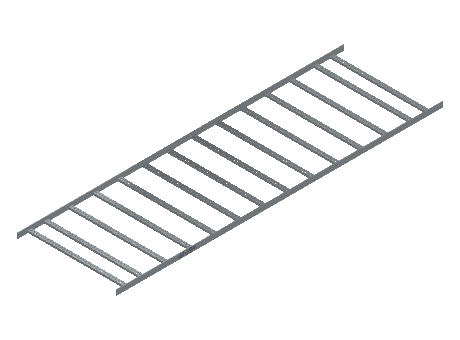 Flatbar Ladder Tray Straight - 2FBHG-36-09-10-MS