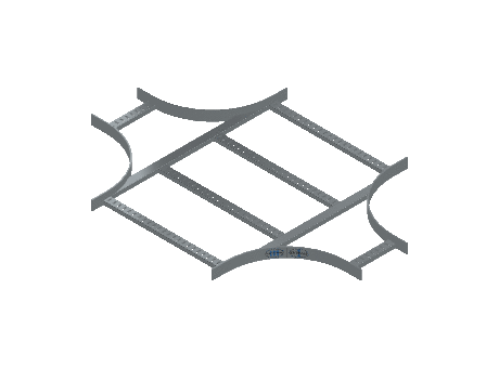 Flatbar Horizontal Cross Reducing - 2FBHG-24X09L12-HC-MS