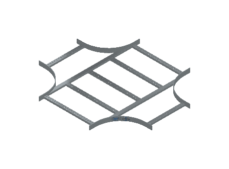 Flatbar Horizontal Cross Reducing - 2FBHG-24X18L12-HC-MS