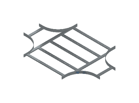 Flatbar Horizontal Cross Reducing - 2FBHG-30X12L12-HC-MS