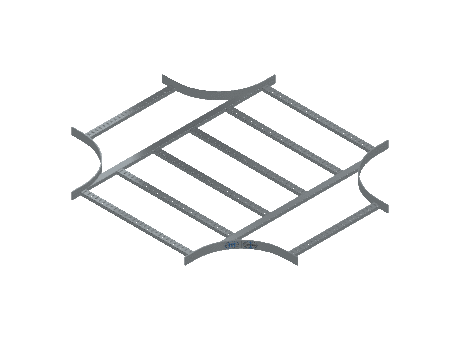 Flatbar Horizontal Cross Reducing - 2FBHG-30X24L12-HC-MS